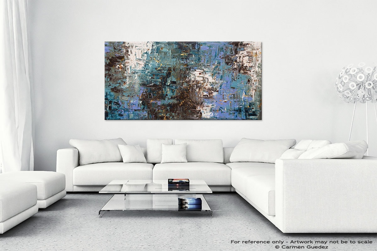Abstract Wall Art Painting On Canvas Id1 Ocean Paradise