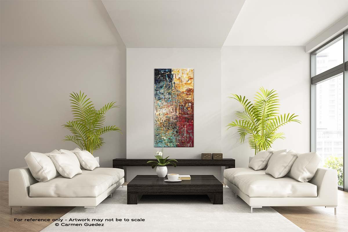 Always With You Vertical Abstract Art Painting Id43