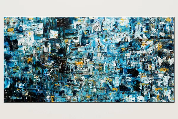 Blue Reef Extra Large Blue Abstract Painting
