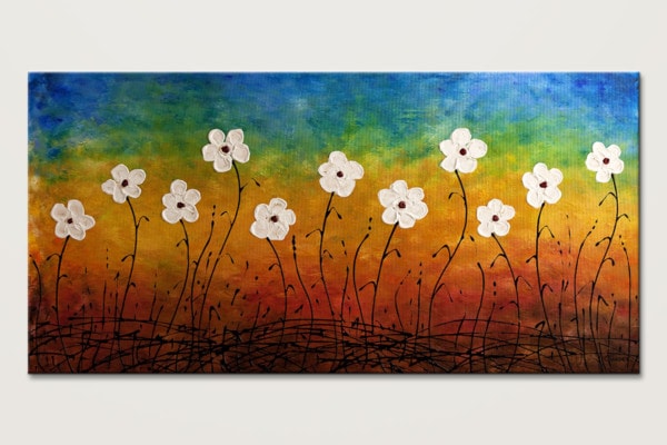 California Morning Poppies Floral Abstract Art Id80