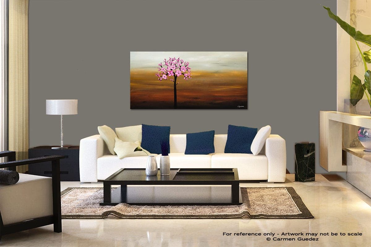 Cherry Blossom Modern Abstract Art Painting Living Room Id37