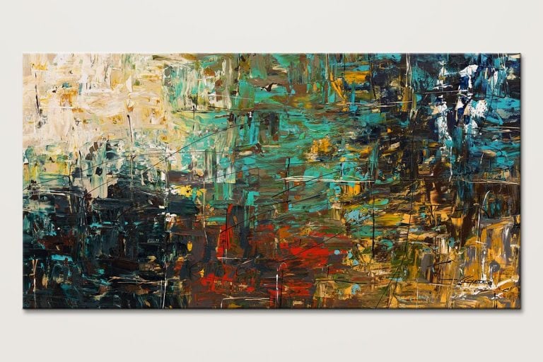 Back Home Abstract Expressions City Life Oversized Abstract Painting