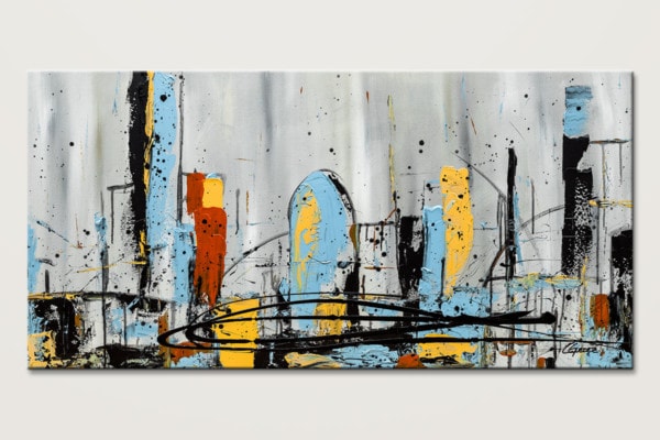 City Limits Cityscape Abstract Art Painting Id80