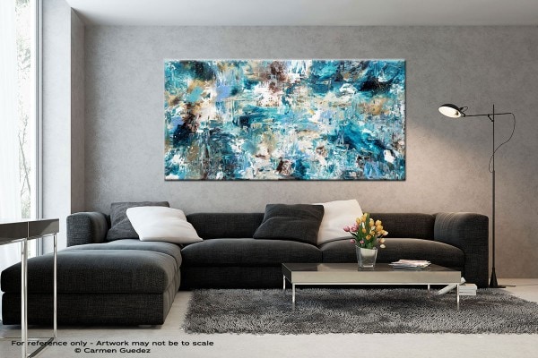 Coral Reef – Extra Large Blue Abstract Painting