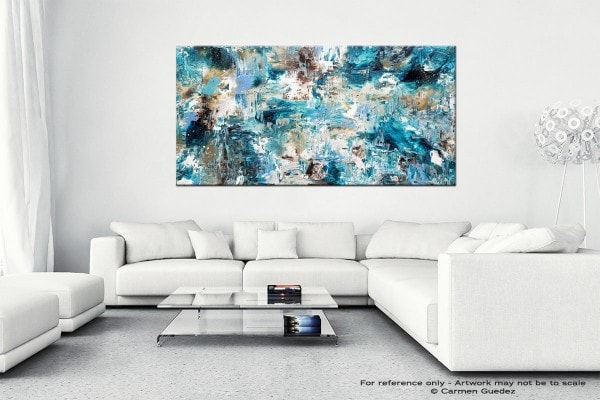 Coral Reef – Extra Large Blue Abstract Painting