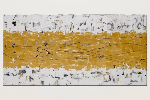 Golden Valley - Gold Abstract Wall Art Painting