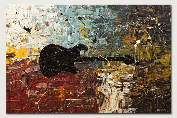 Guitar Story Guitar Abstract Art Painting Id80