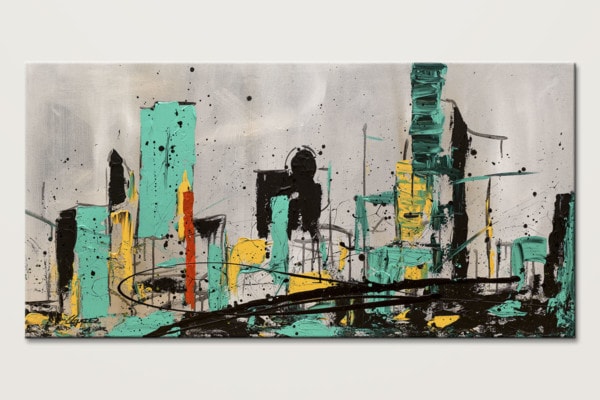 Hashtag City Modern Cityscape Abstract Art Id80