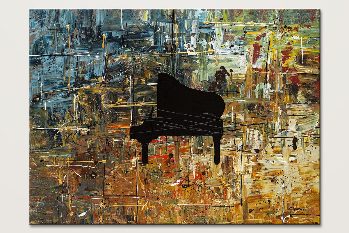 Impromptu Piano Music Abstract Art Id80