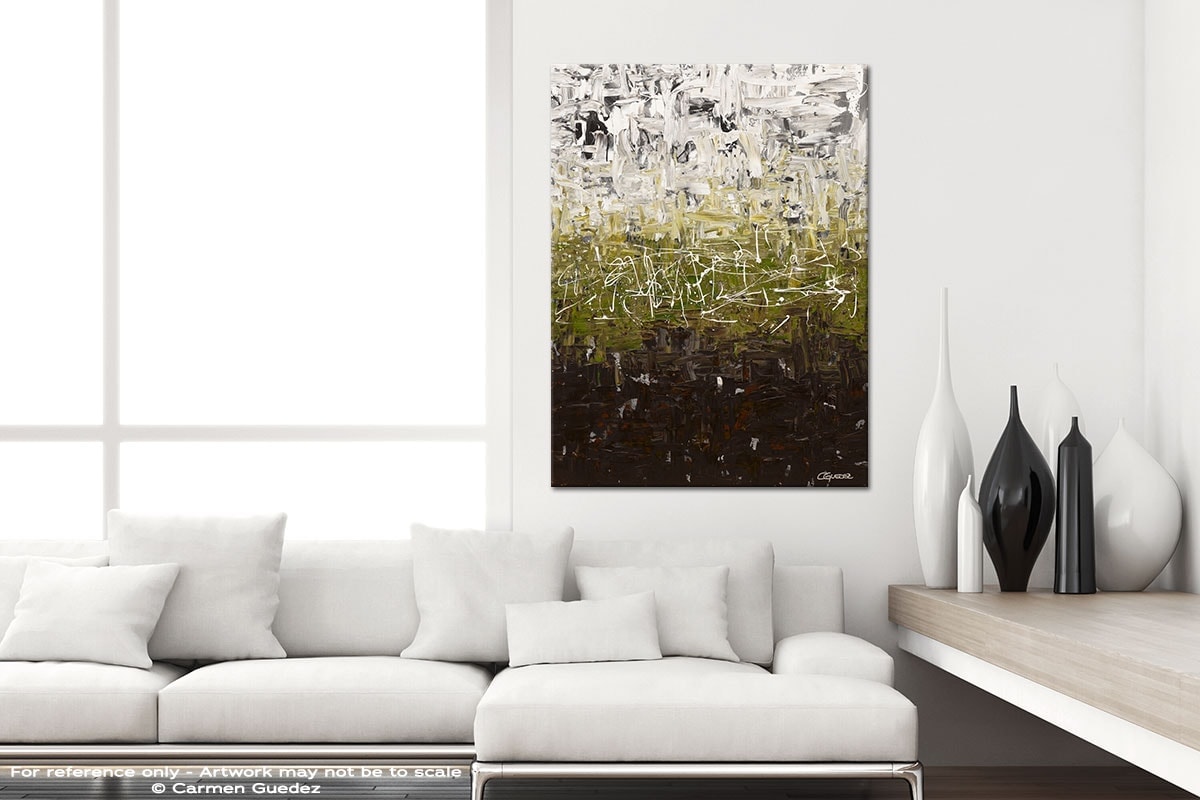 Musing Modern Vertical Black And White Interior Abstract Art Id54