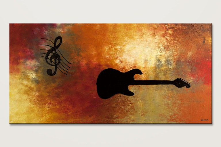 Musique et Guitare Music Abstract Painting