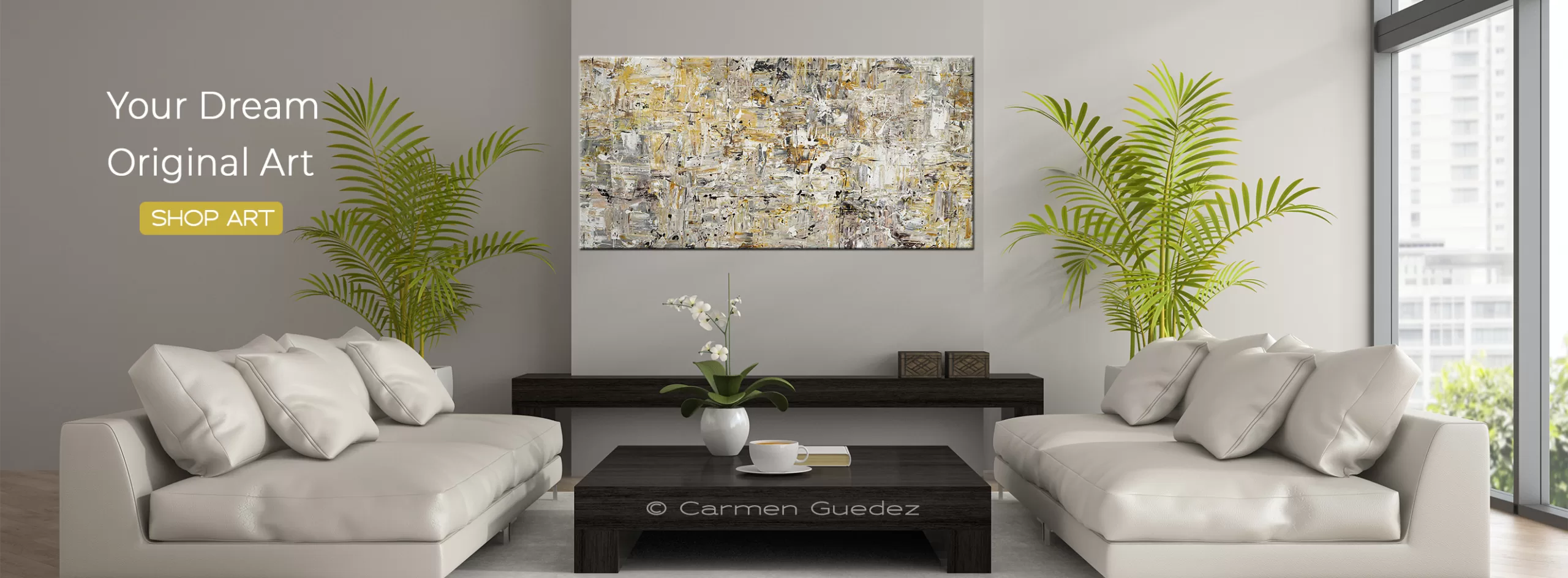 Neutral Large Abstract Painting