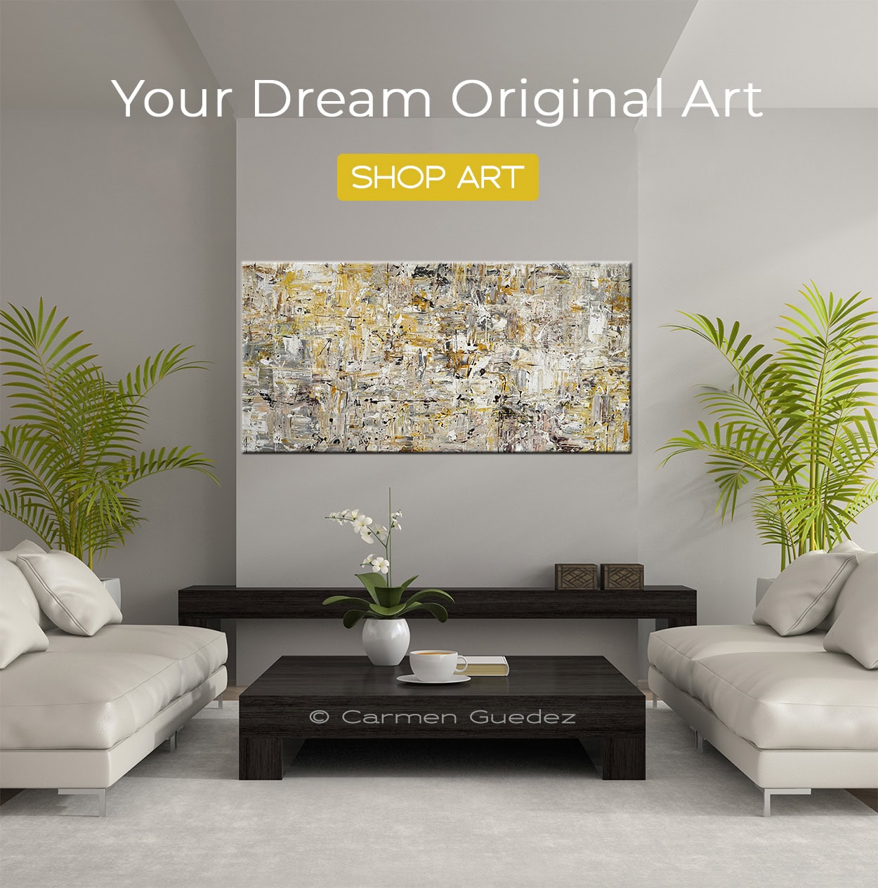 Neutral Large Abstract Painting