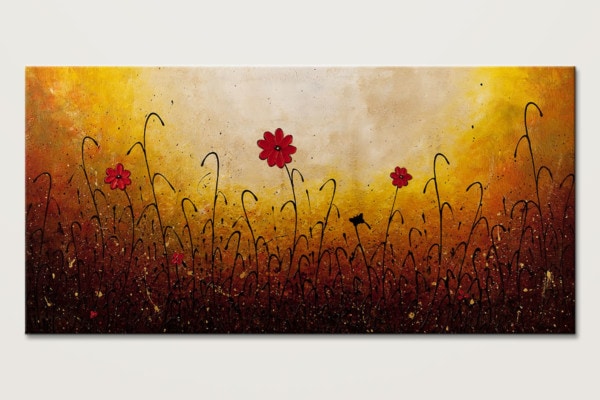 One Serenade Floral Abstract Art Painting Id80