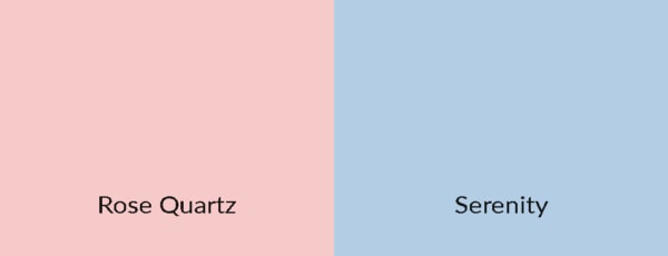 Pantone Colors 2016 - Rose Quartz and Serenity
