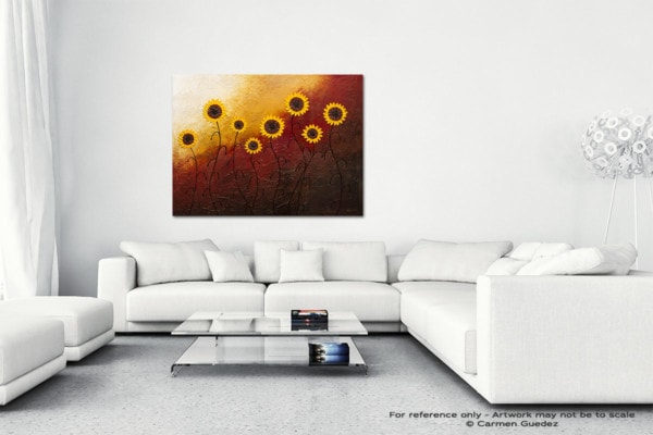 Sunflower Garden – Abstract Wall Art Painting