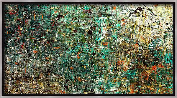 The Abstract Concept Canvas Painting Carmen Guedez Floater Frame