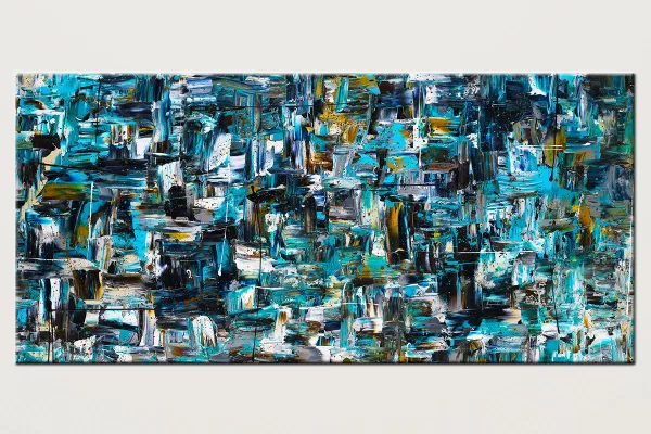 The Coast - One of a Kind Blue Abstract Art