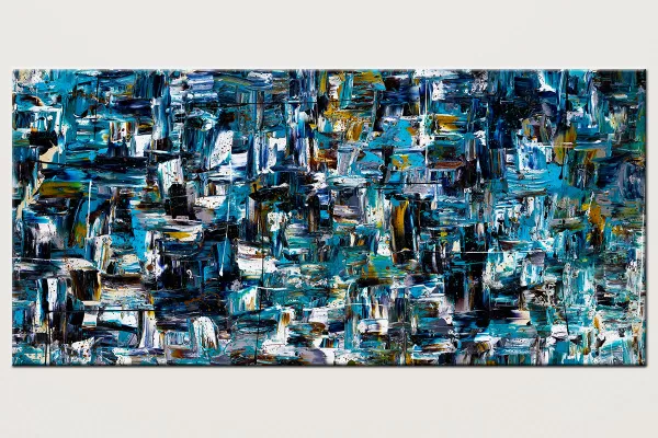 The Coast One Of A Kind Blue Abstract Art