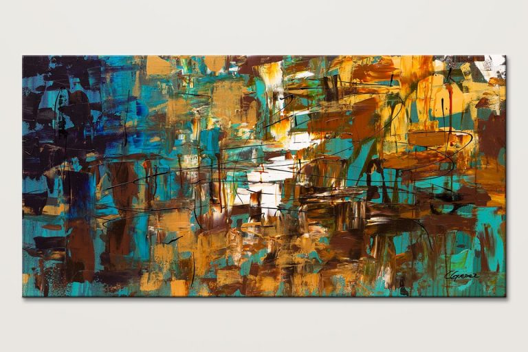 Turquoise Scent Original Abstract Art Painting