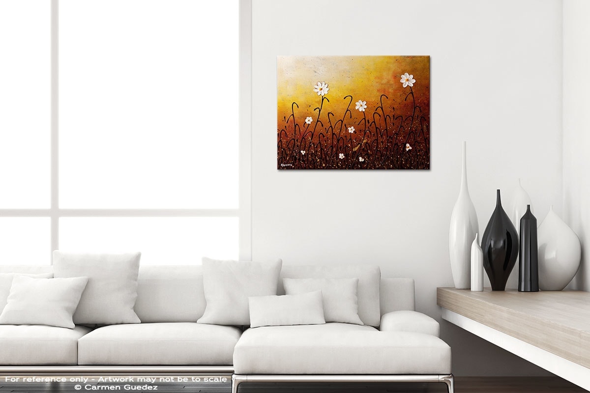 White Flowers Black And White Home Design Abstract Art Id64